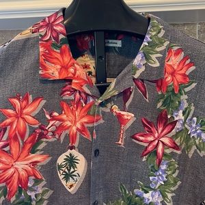Christmas Tommy Bahama Mens Hawaiian Happy Holidays button up short sleeve 3XLB